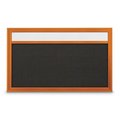 United Visual Products Slim Enclosed Corkboard, 30"x36", Black Alum Frame/Cork UVEB3036-BLACK-CORK